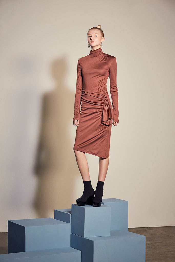 CRESSIDA SILK COTTON JERSEY DRESS | LEHHO CRESSIDA SILK COTTON JERSEY DRESS | LEHHO