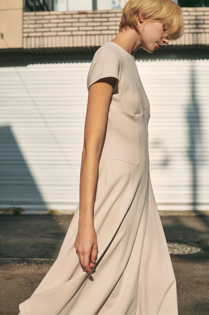 beige open back dress Beige Open Back Maxi Dress Groovy Mimi