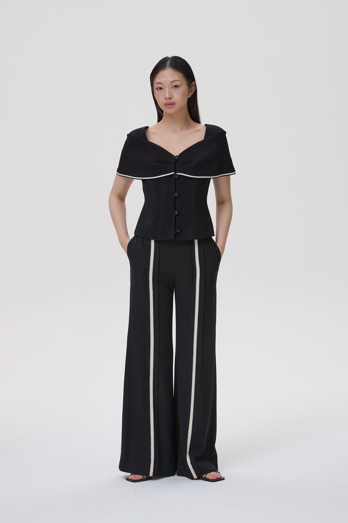 GESSO CREPE GEORGETTE PANTS