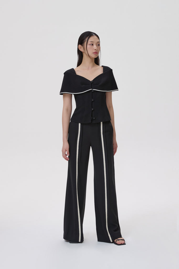 GESSO CREPE GEORGETTE PANTS