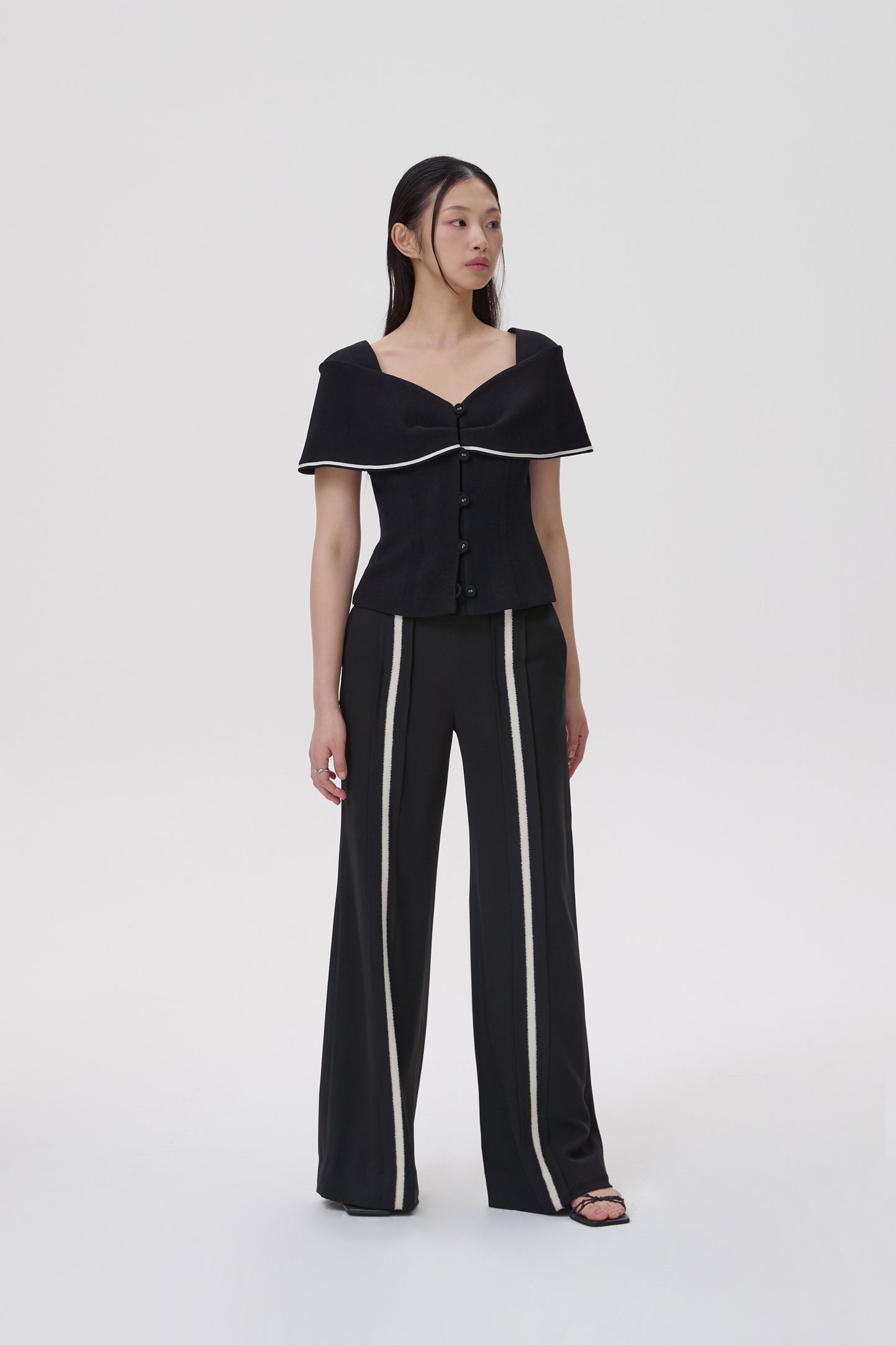 GESSO CREPE GEORGETTE PANTS | LEHHO