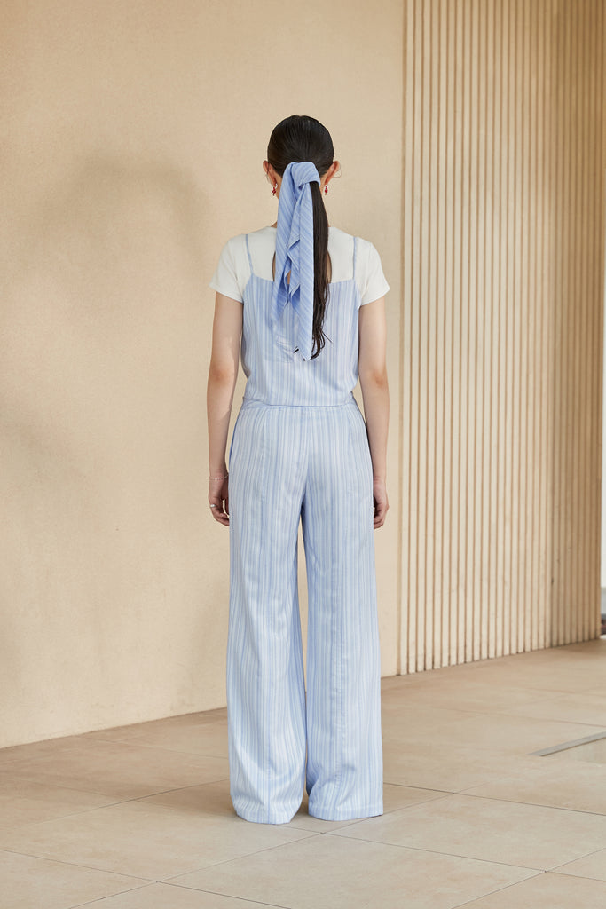 GESSO BLUE STRIPE JACQUARD PANTS