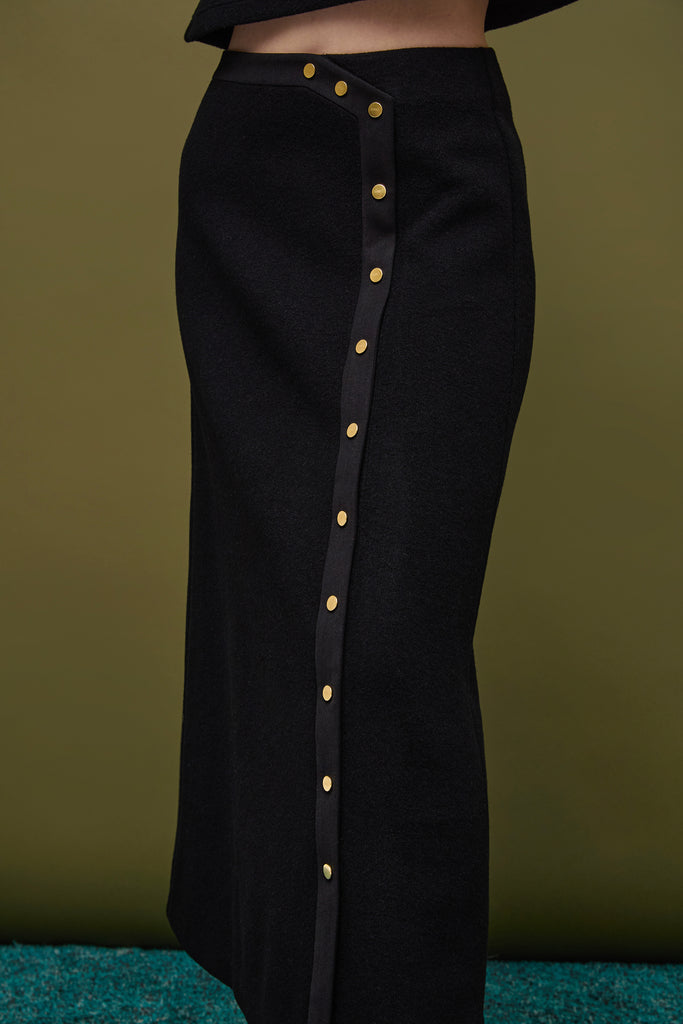 DEVYN WOOL JESREY SKIRT