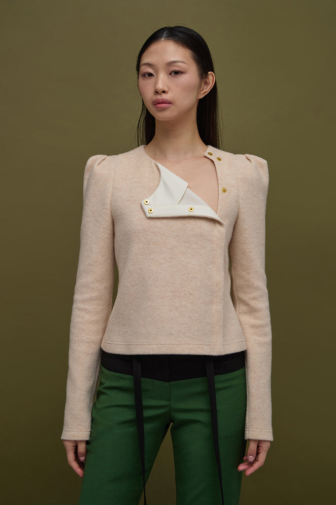ELINA WOOL JERSEY TOP