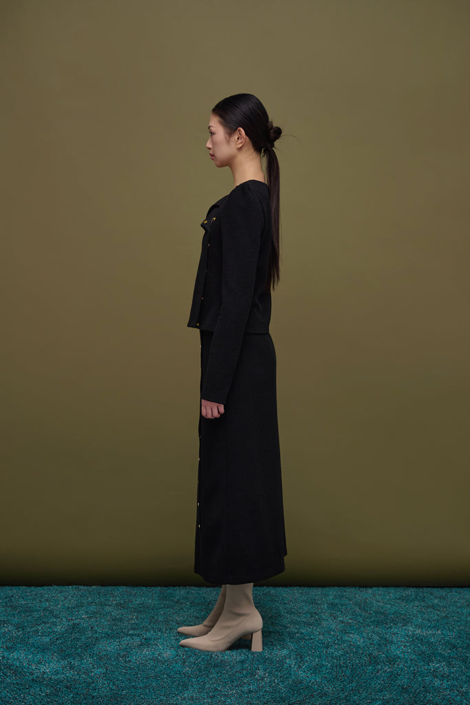DEVYN WOOL JESREY SKIRT