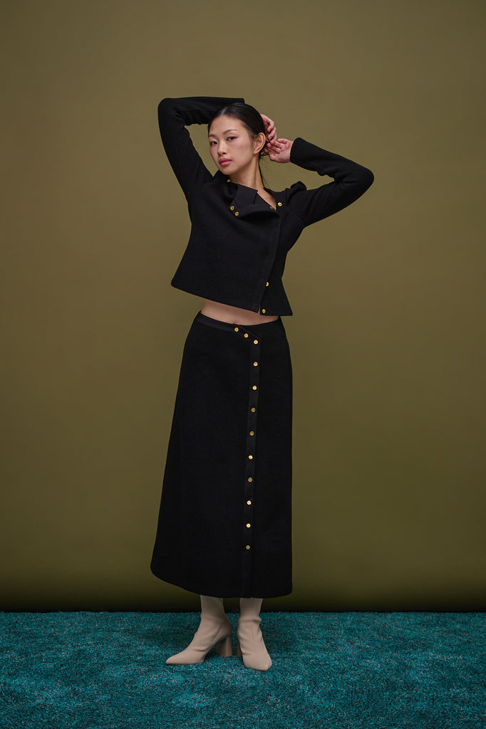 DEVYN WOOL JESREY SKIRT