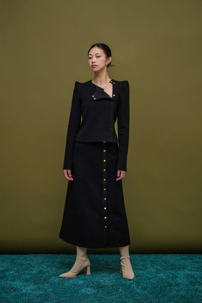 DEVYN WOOL JESREY SKIRT