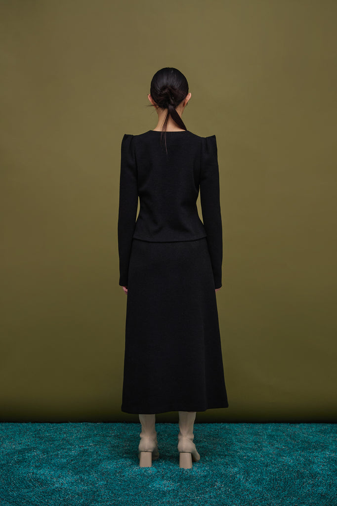 DEVYN WOOL JESREY SKIRT