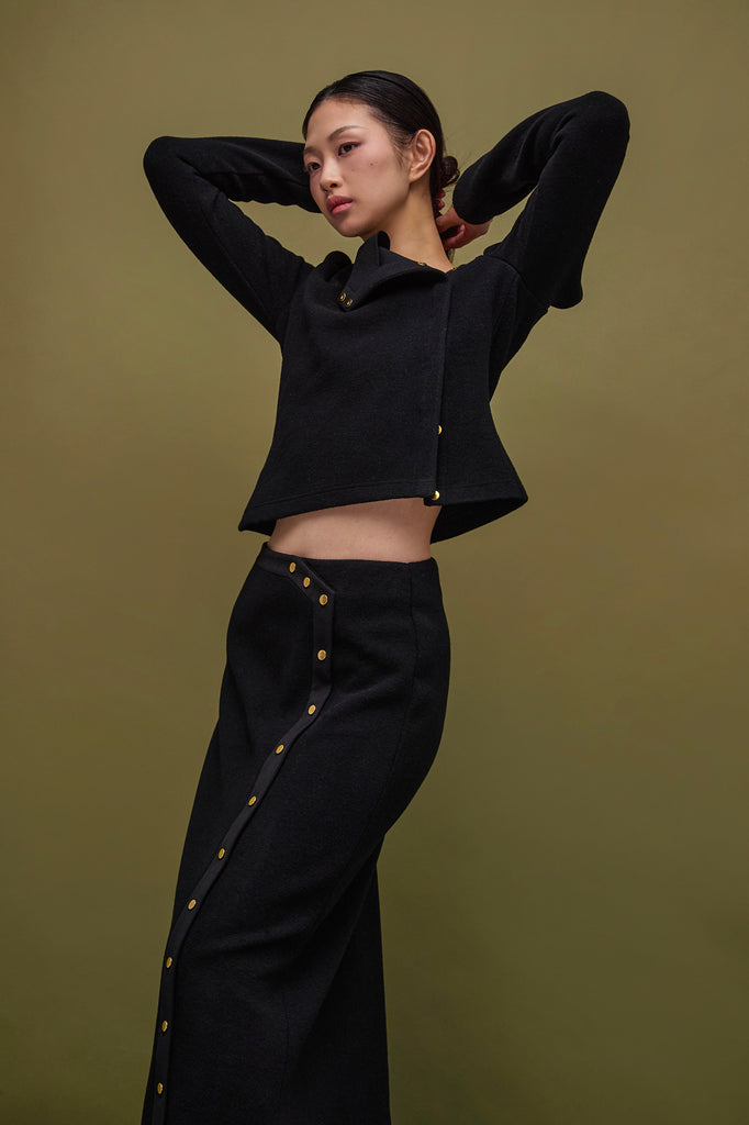 DEVYN WOOL JESREY SKIRT