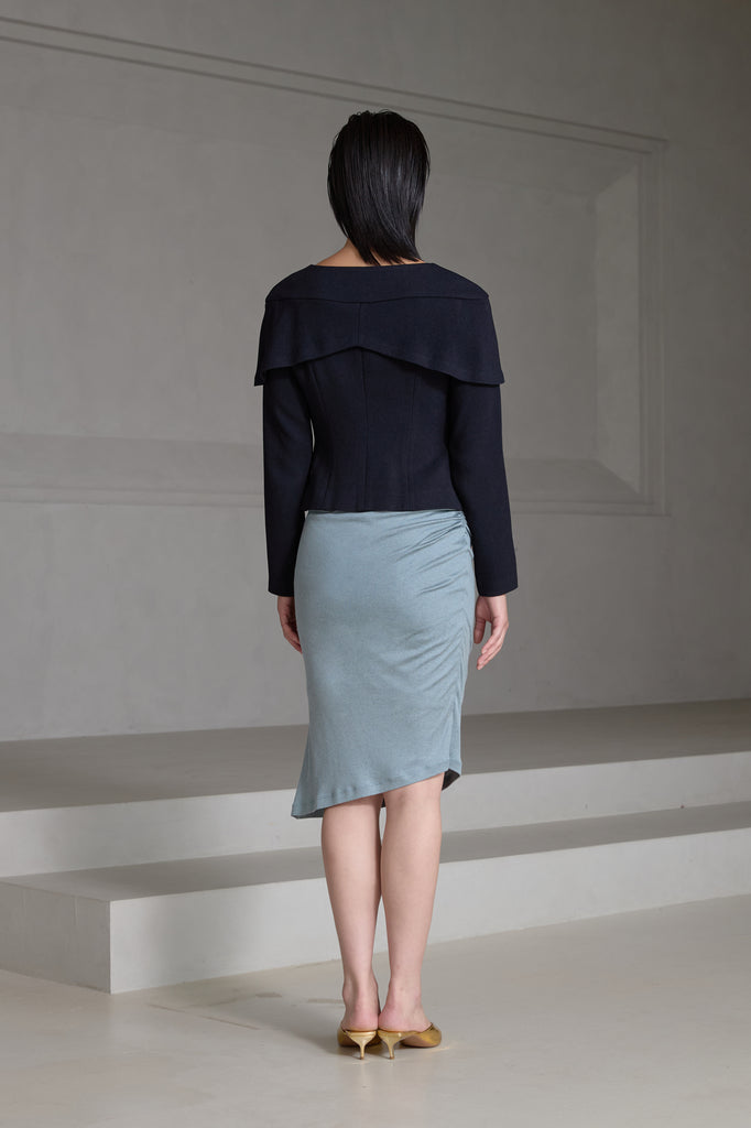 CRESSIDA SILK COTTON JERSEY SKIRT