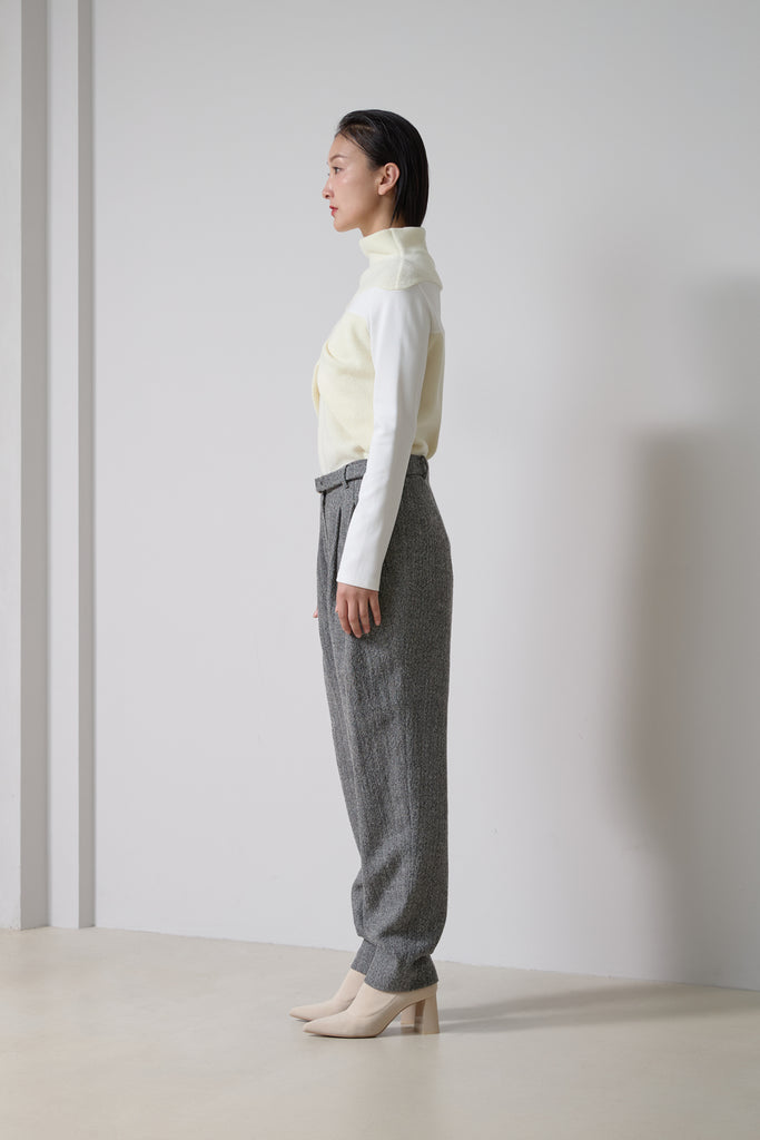 GRACE WOOL HERRINGBONE PANTS