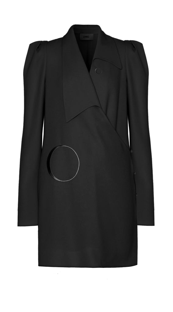 LEHH'O' GEORGETTE CREPE CADY WRAP DRESS