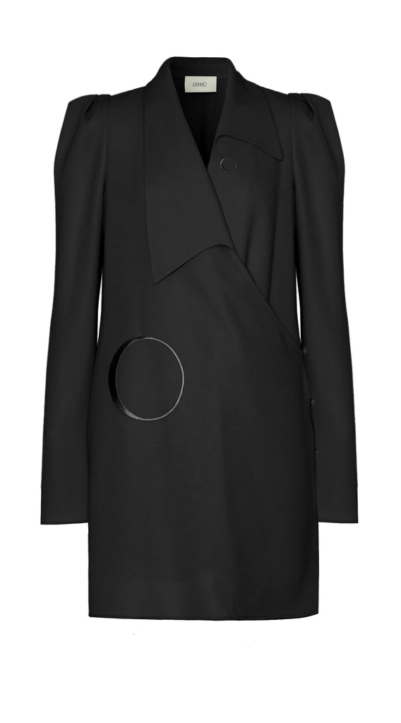 LEHH'O' GEORGETTE CREPE CADY WRAP DRESS