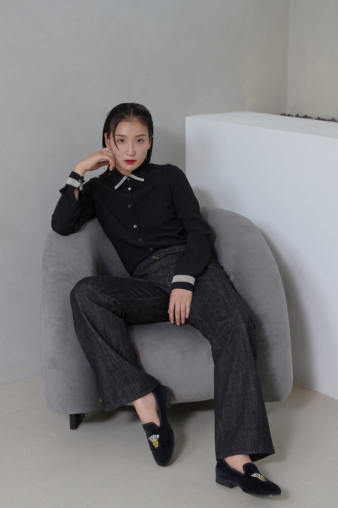 LITA MATTE CREPE SHIRT