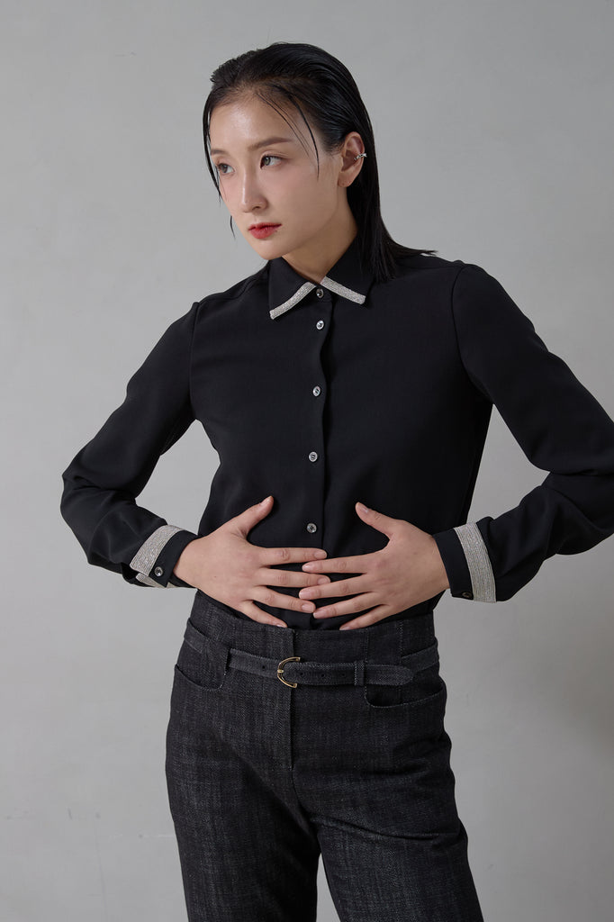 LITA MATTE CREPE SHIRT