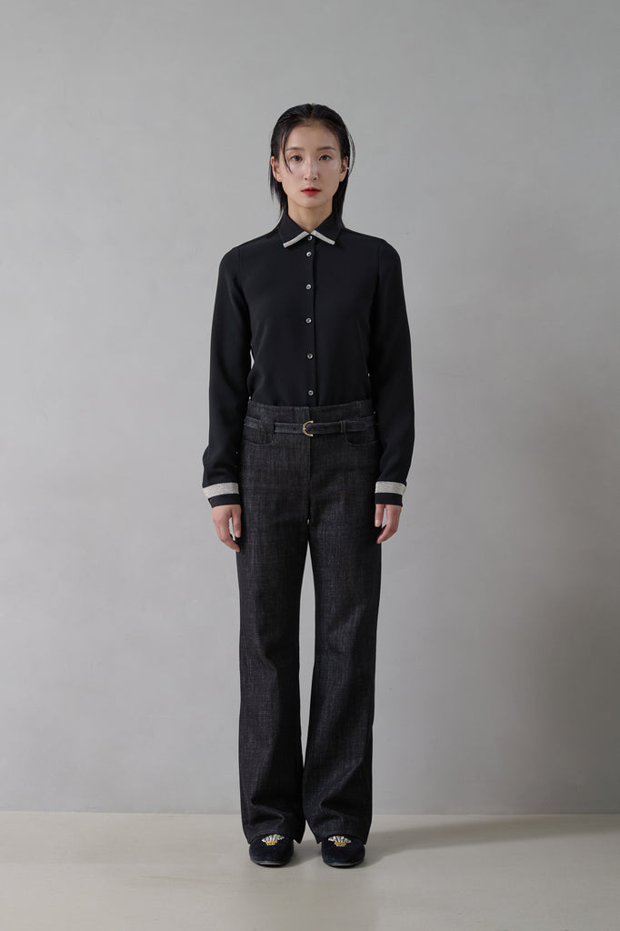 LITA MATTE CREPE SHIRT