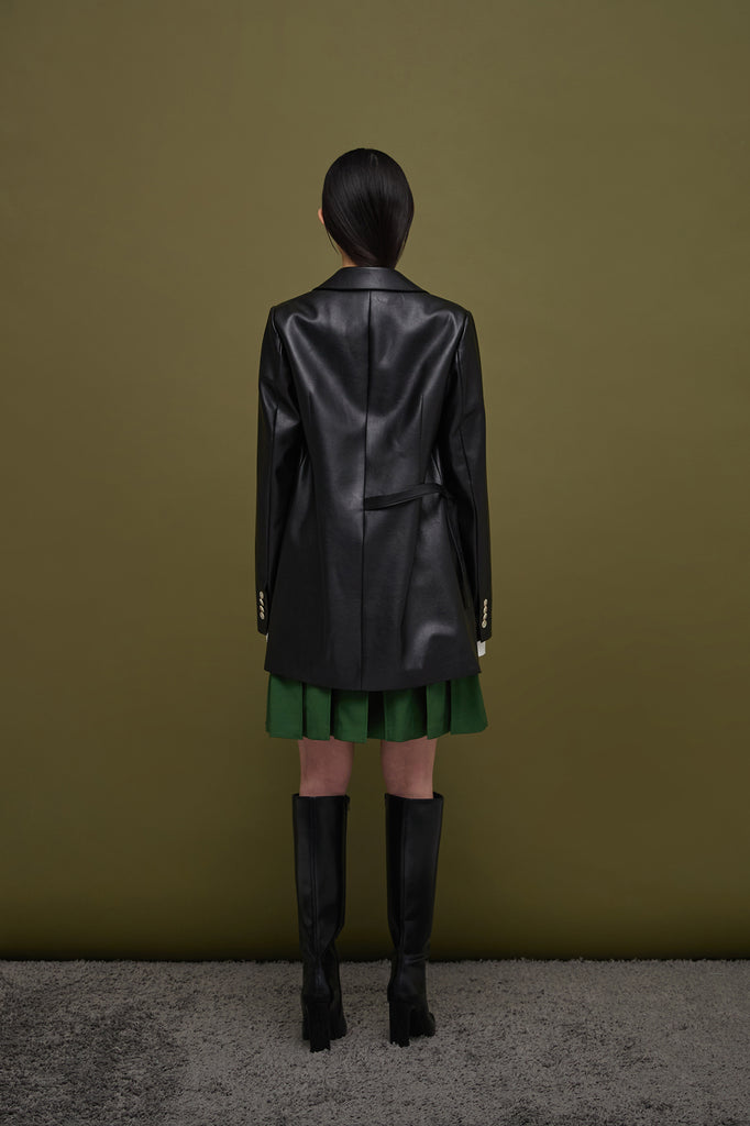 PAPER OVERSIZED VEGAN LEATHER JACKET