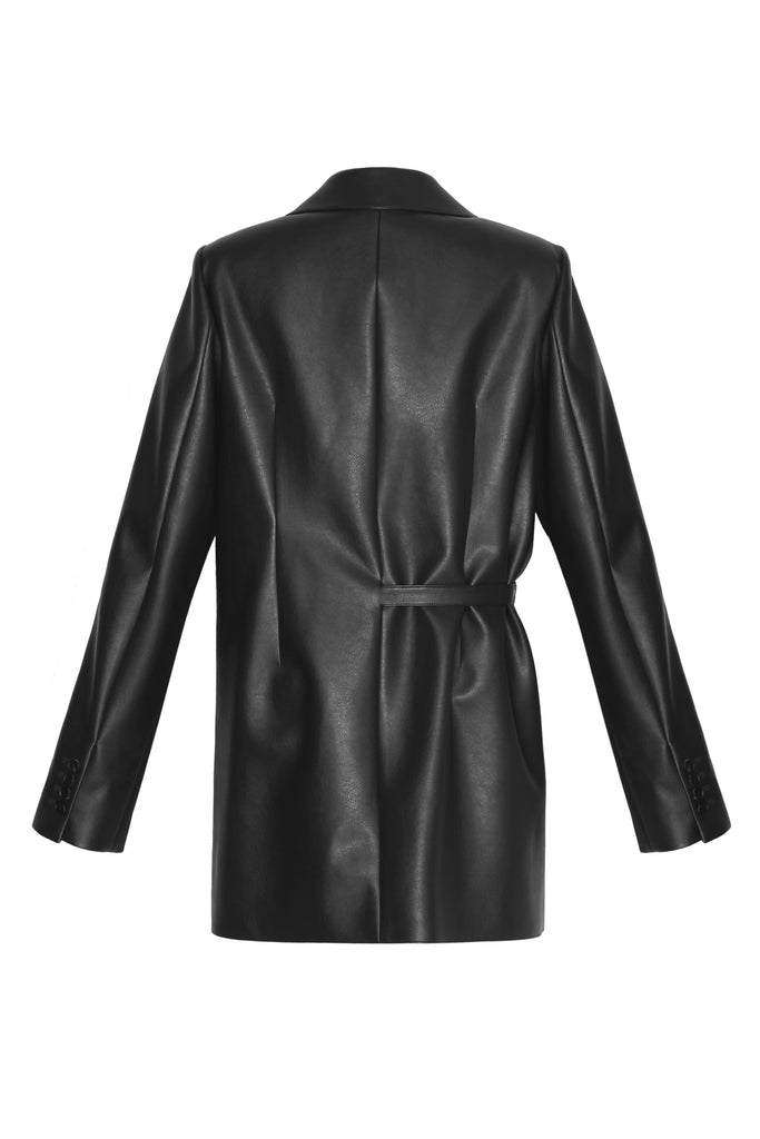 PAPER OVERSIZED VEGAN LEATHER JACKET