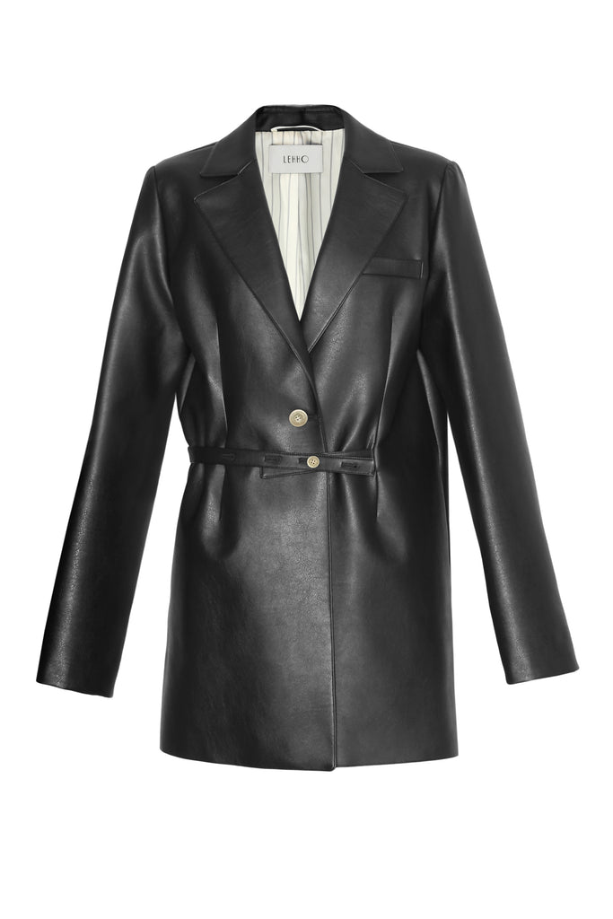 PAPER OVERSIZED VEGAN LEATHER JACKET