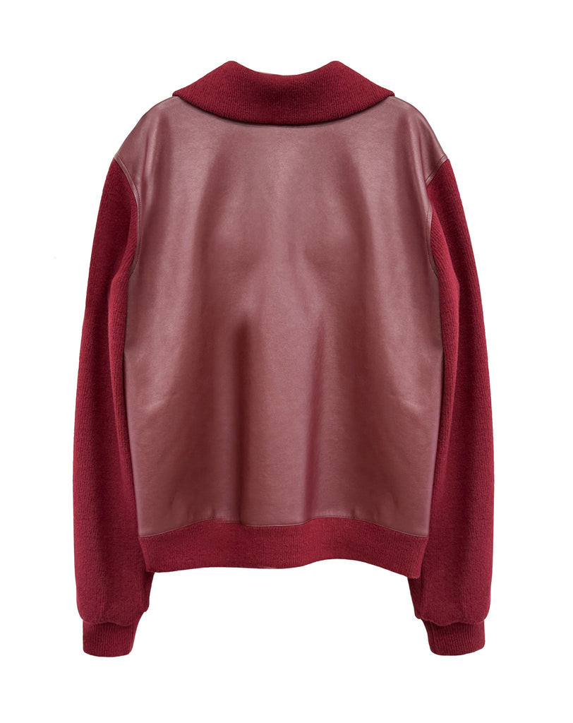 LEHHO VEGAN LEATHER SWEATER