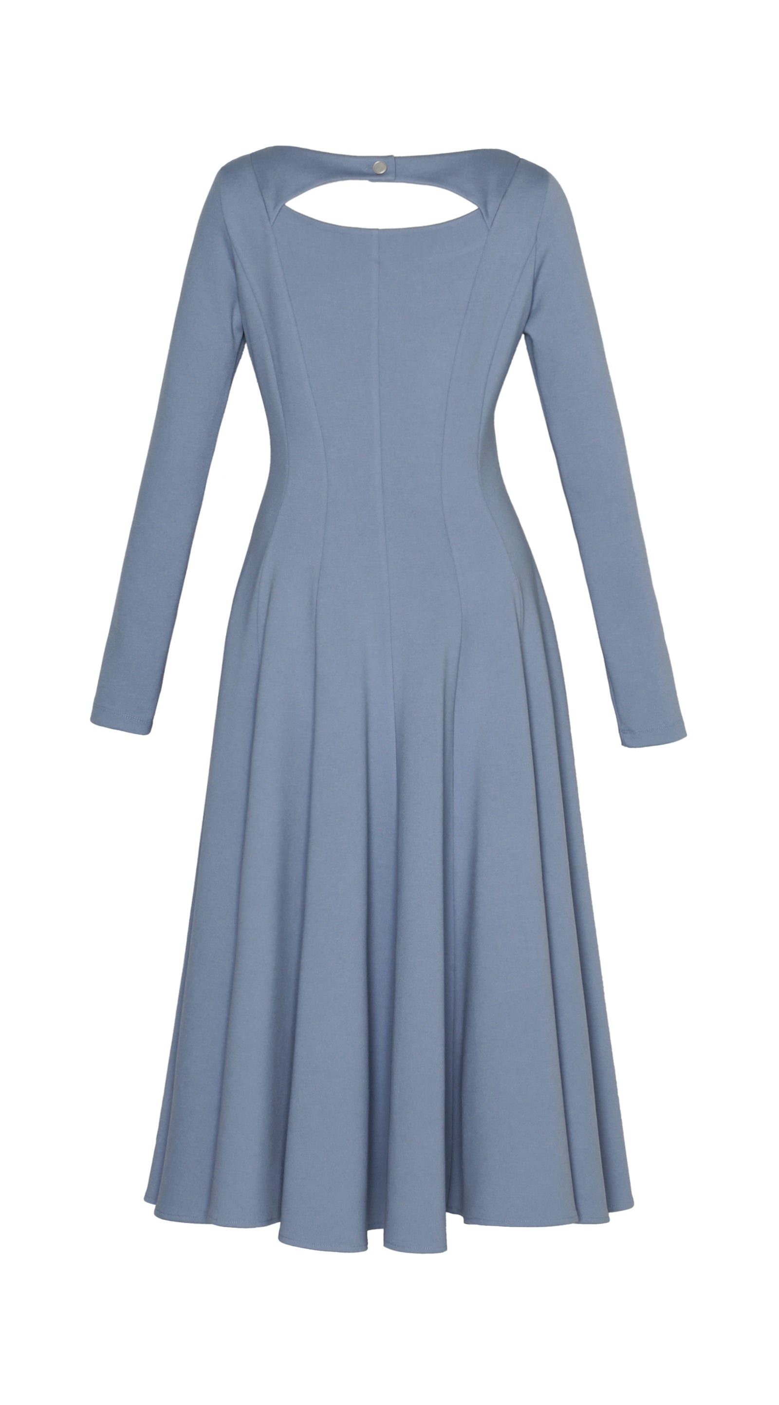 VIKA CREPE JERSEY DRESS 8 / Blue Grey
