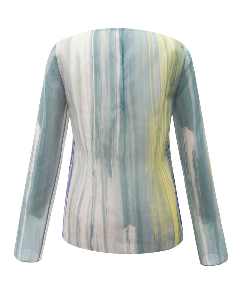 WATERCOLOR SILK ORGANZA TOP