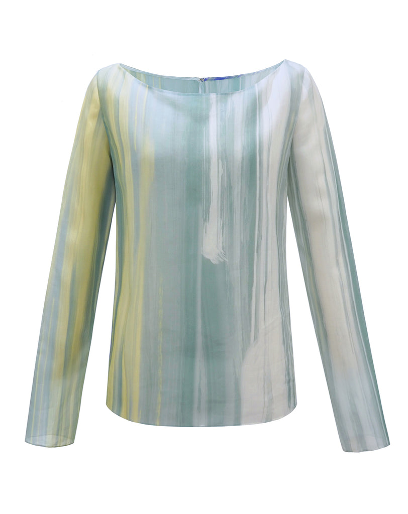 WATERCOLOR SILK ORGANZA TOP