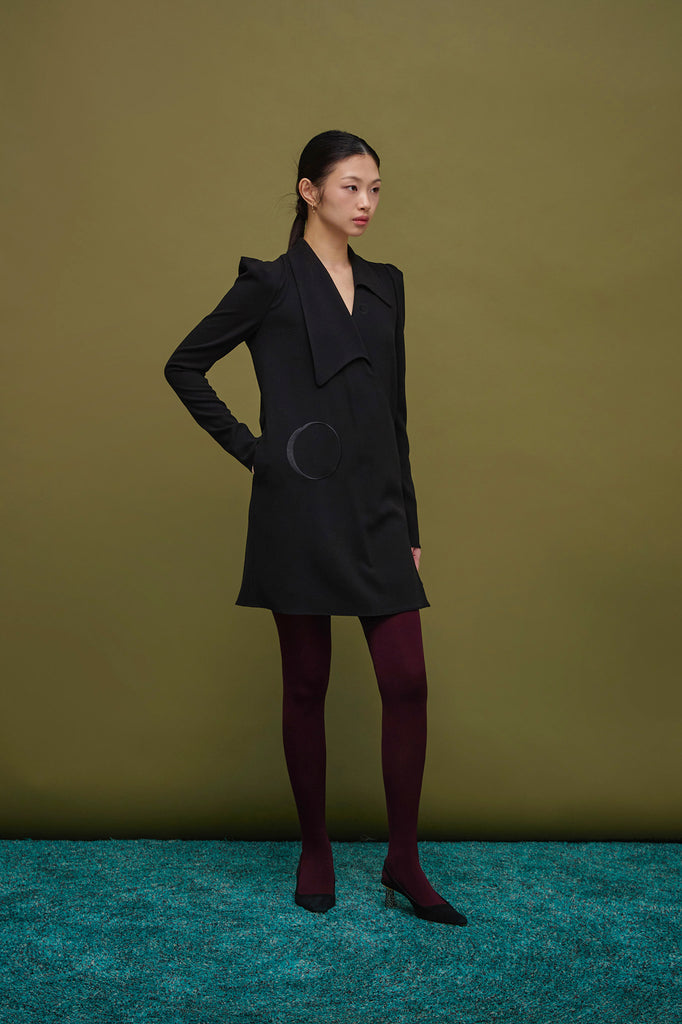 LEHH'O' GEORGETTE CREPE CADY WRAP DRESS