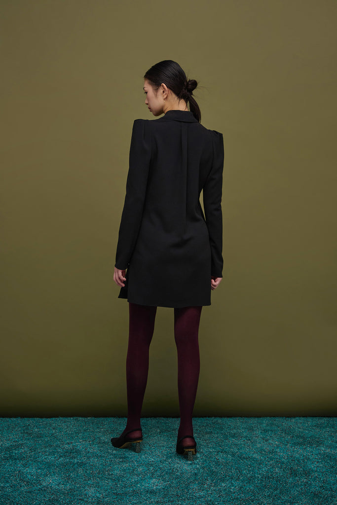 LEHH'O' GEORGETTE CREPE CADY WRAP DRESS