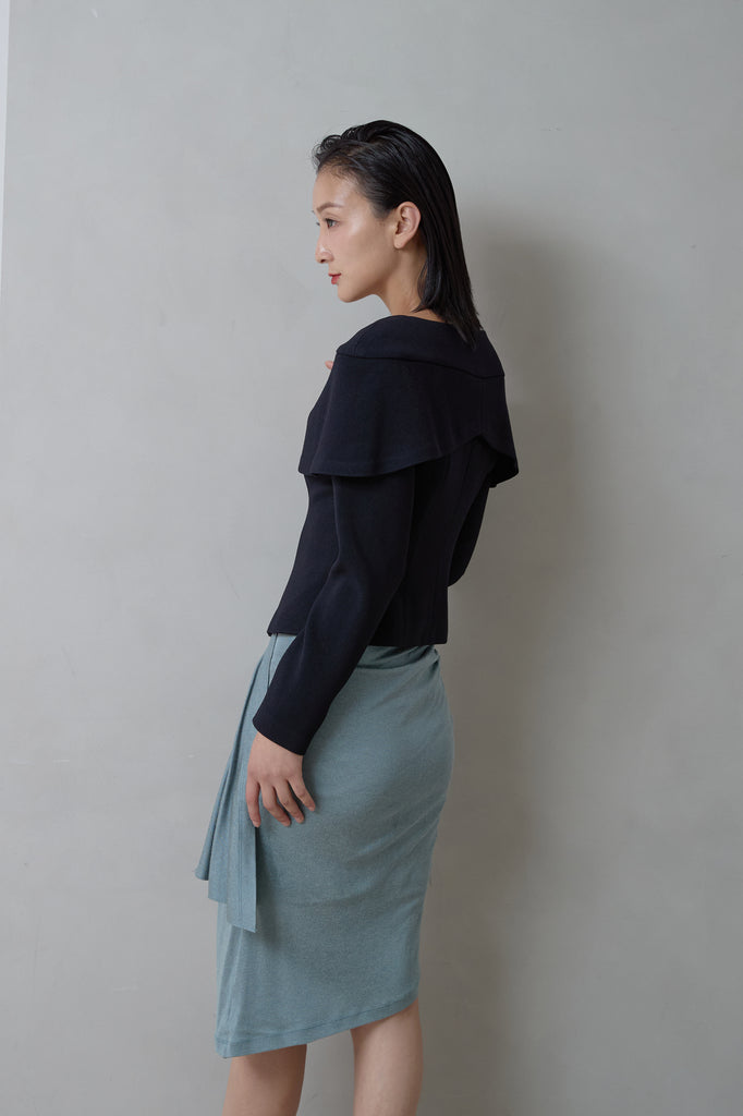 CRESSIDA SILK COTTON JERSEY SKIRT