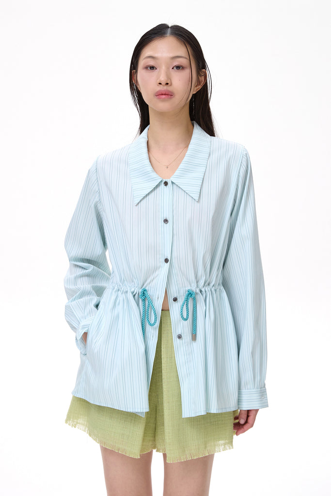MINT PIN STRIPE SHIRT