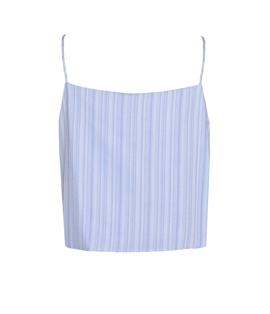 MUELLE BLUE STRIPE JACQUARD TOP