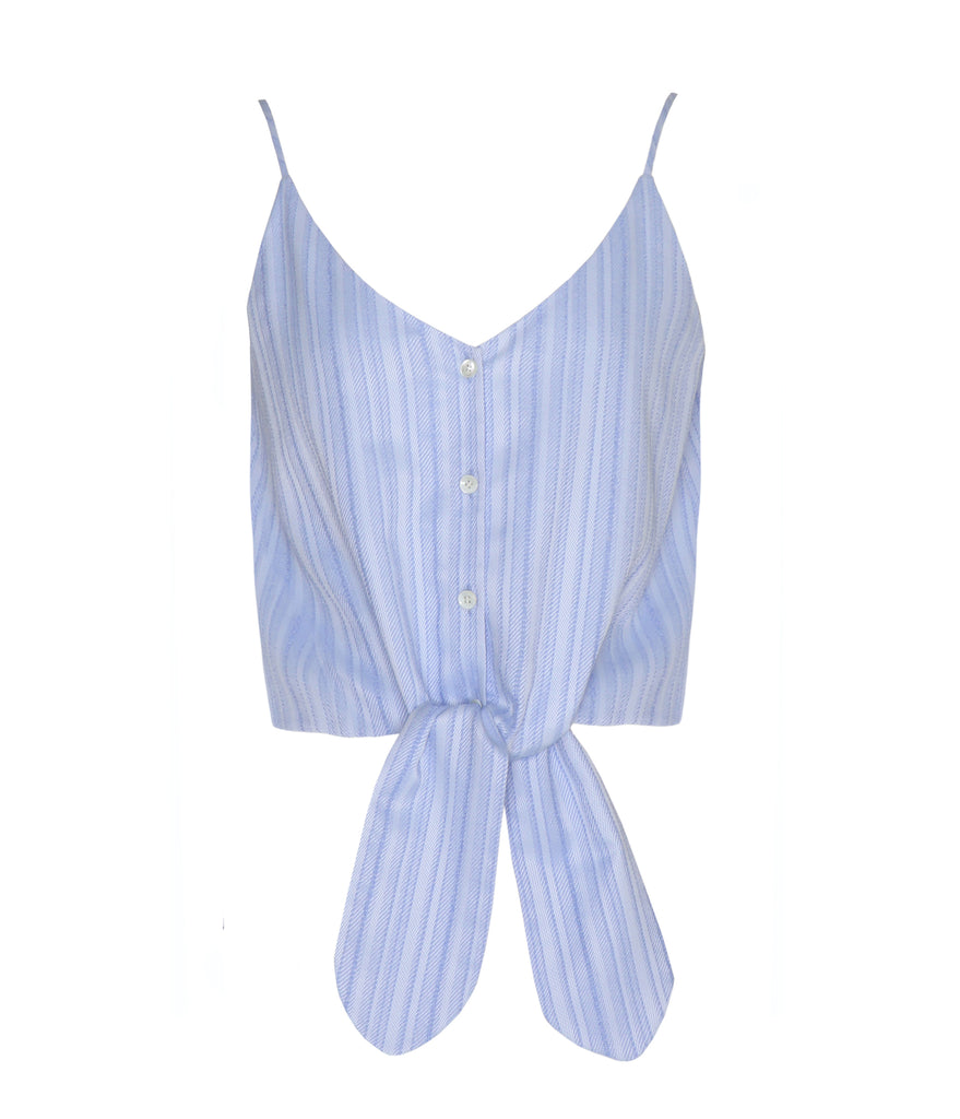 MUELLE BLUE STRIPE JACQUARD TOP