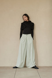 【2024年】お歳暮ギフト PAPER TROPICAL WOOL WIDE LEG PANTS | LEHHO パンツ
