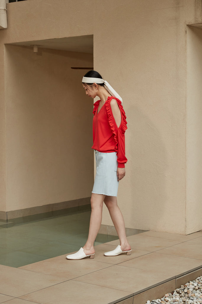 VOLANTE KNIT TOP
