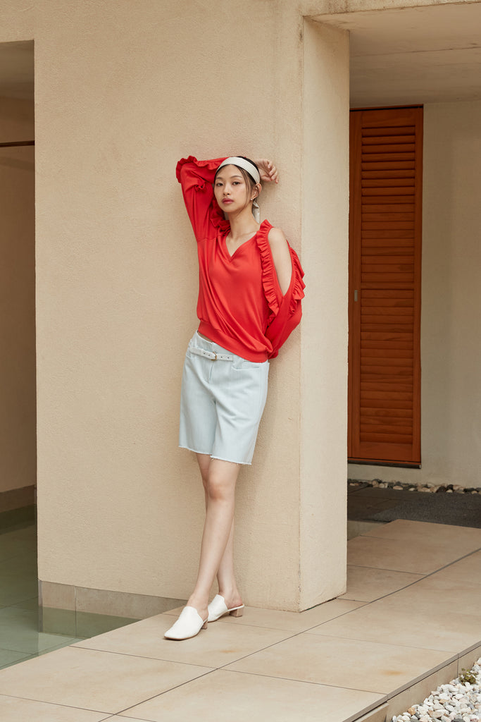 VOLANTE KNIT TOP