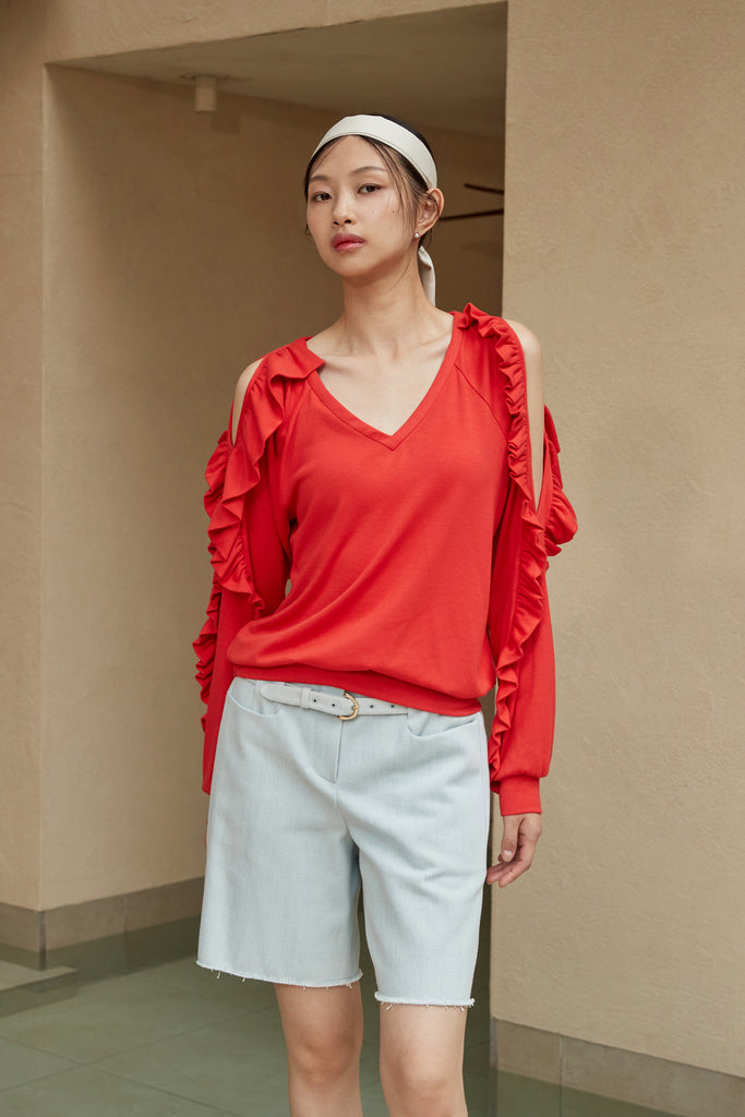 VOLANTE KNIT TOP
