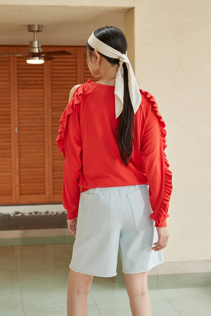 VOLANTE KNIT TOP