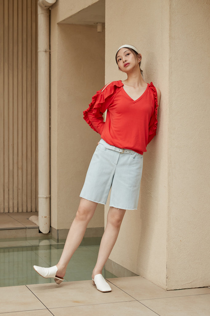VOLANTE KNIT TOP