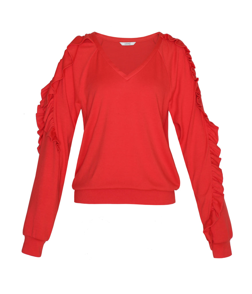 VOLANTE KNIT TOP