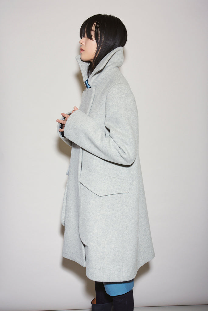 ECLIPSE POCKET DOUBLE FACE WOOL PEA COAT