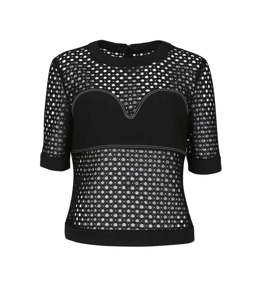 LATTICE LACE TOP