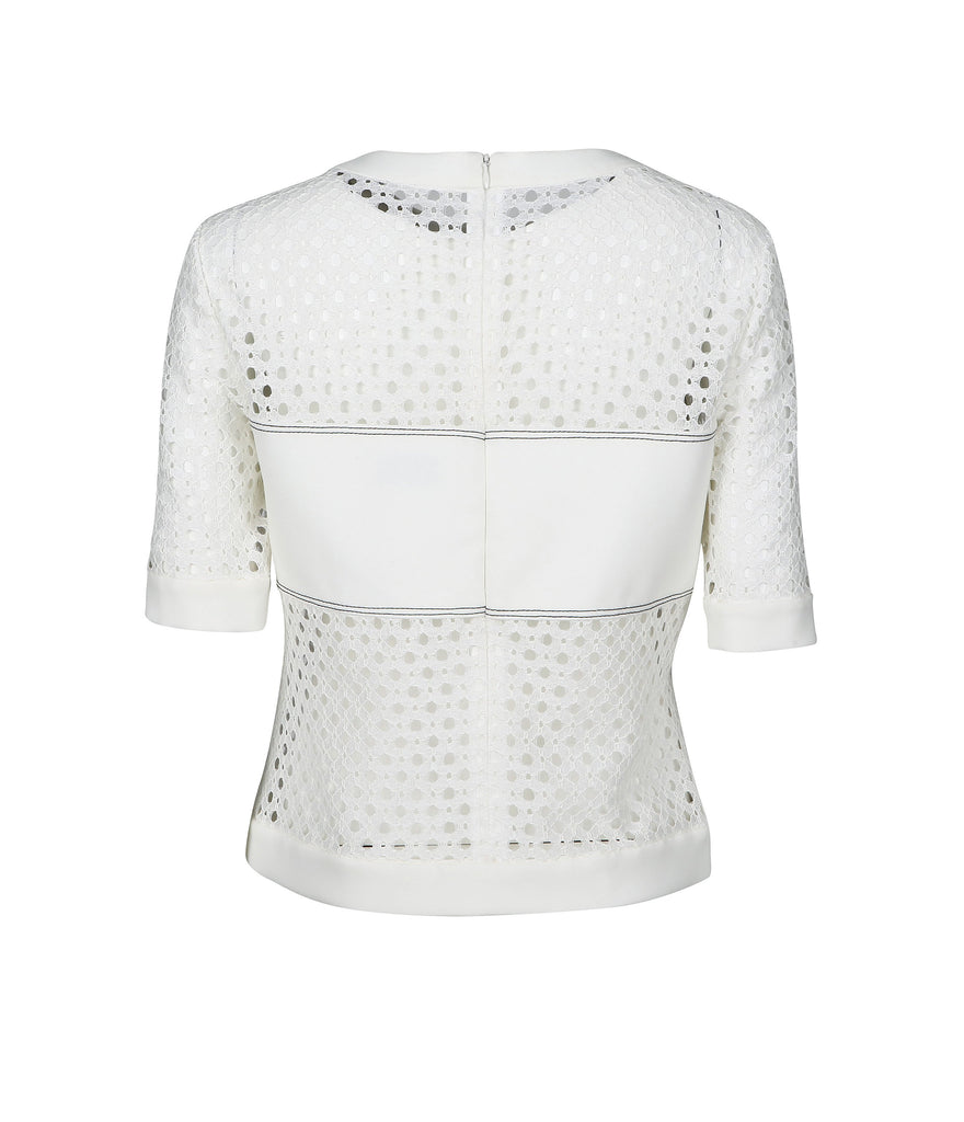 LATTICE LACE TOP