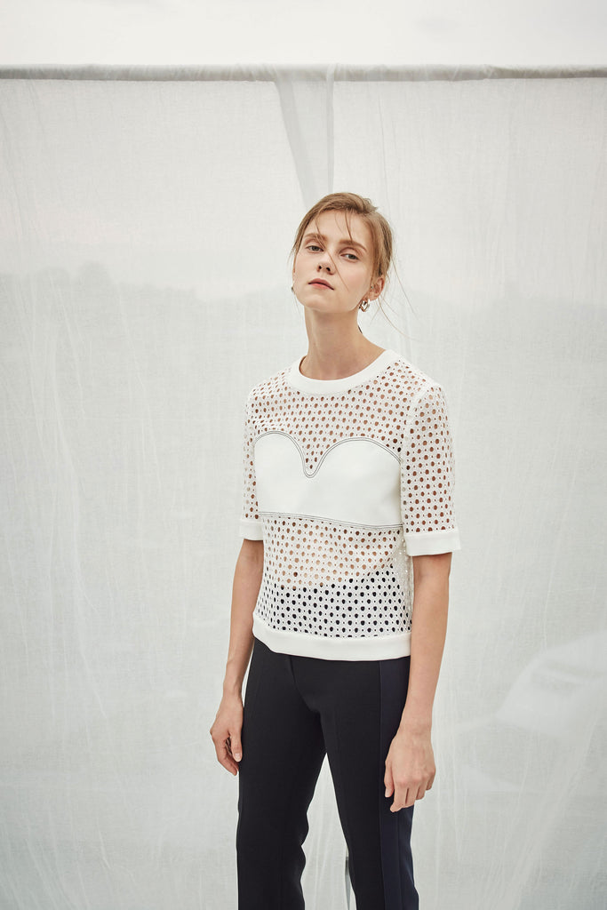 LATTICE LACE TOP