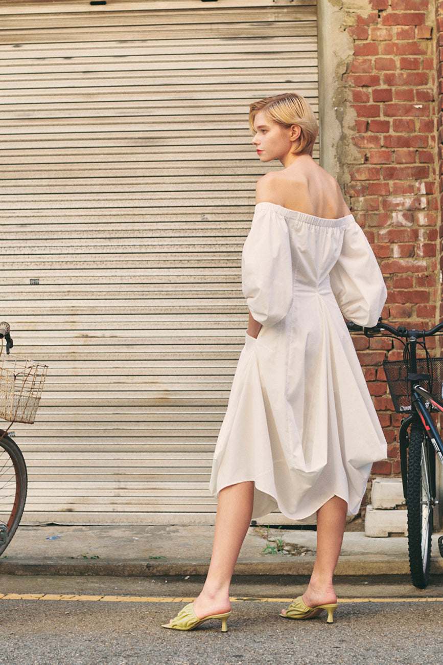 NEUL OFF SHOULDER DRESS 4 / White